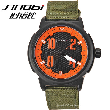 2015 Popular ronda Dial negro ejército reloj de pulsera para hombres reloj regalo